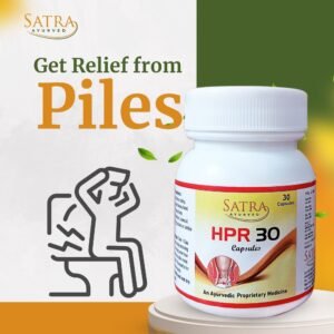 Satra Ayurved HPR 30 Capsule | Auyrvedic Medicine for Digestive & Rectal Wellness | Piles, Fissure & Fistula Support | 30 Capsules