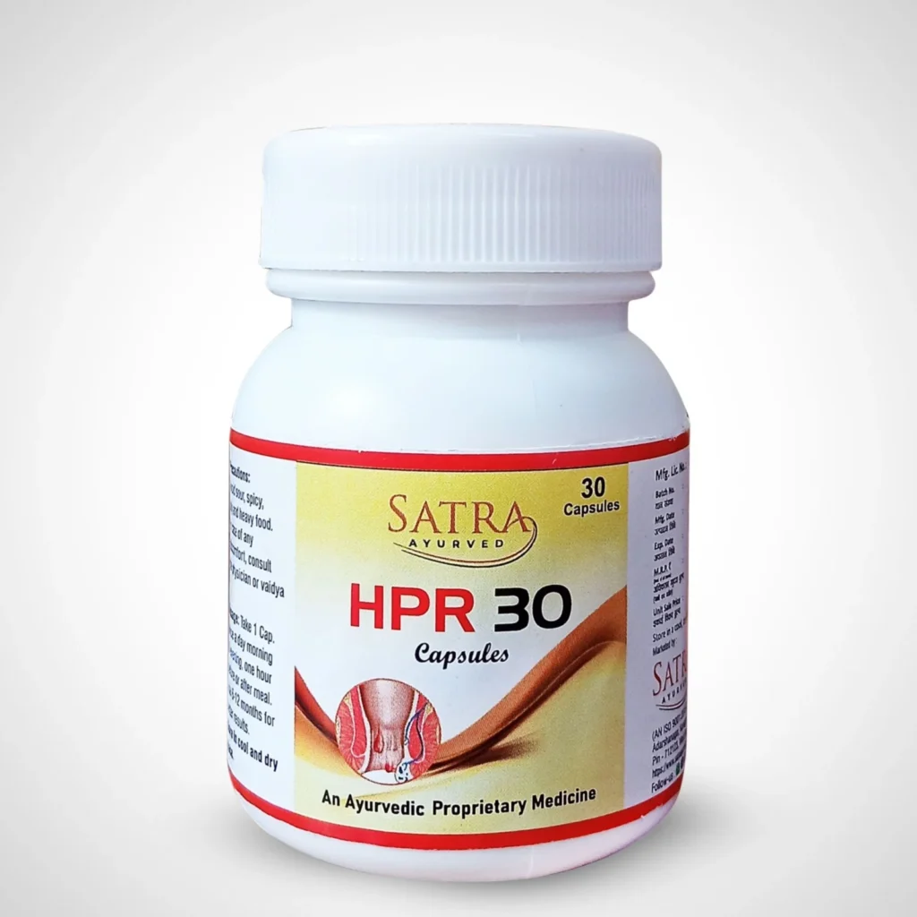 Satra Ayurved HPR Capsules - Ayurvedic Support for Piles, Fissure & Fistula