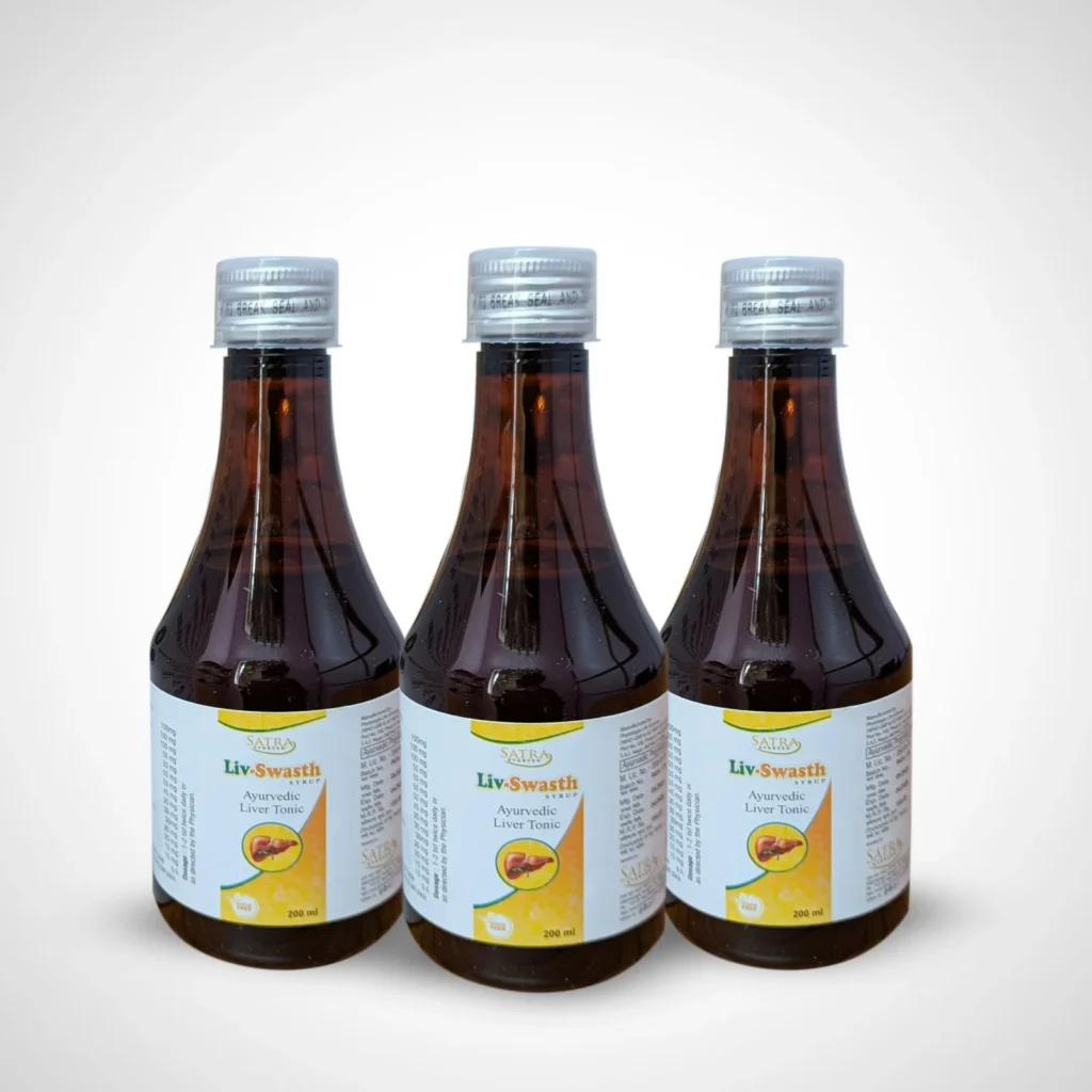 LIV-SWASTH Liver Detox Syrup Pack of 3 - Improves Digestion