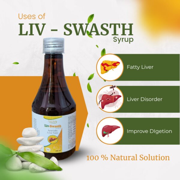 LIV-SWASTH Capsule & LIV-SWASTH Syrup (2+1) Combo | Supports Liver Detoxification & Improves Digestion | Helps Maintain Liver Function & Ayurvedic Digestive Wellness - Image 6