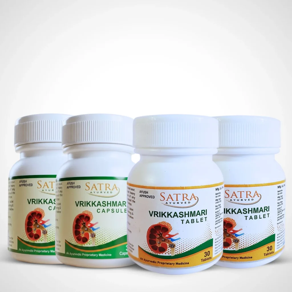 Satra Ayurved Vrikkashmari Capsule & Tablet for Kidney Stone Prevention and Renal Stone Care