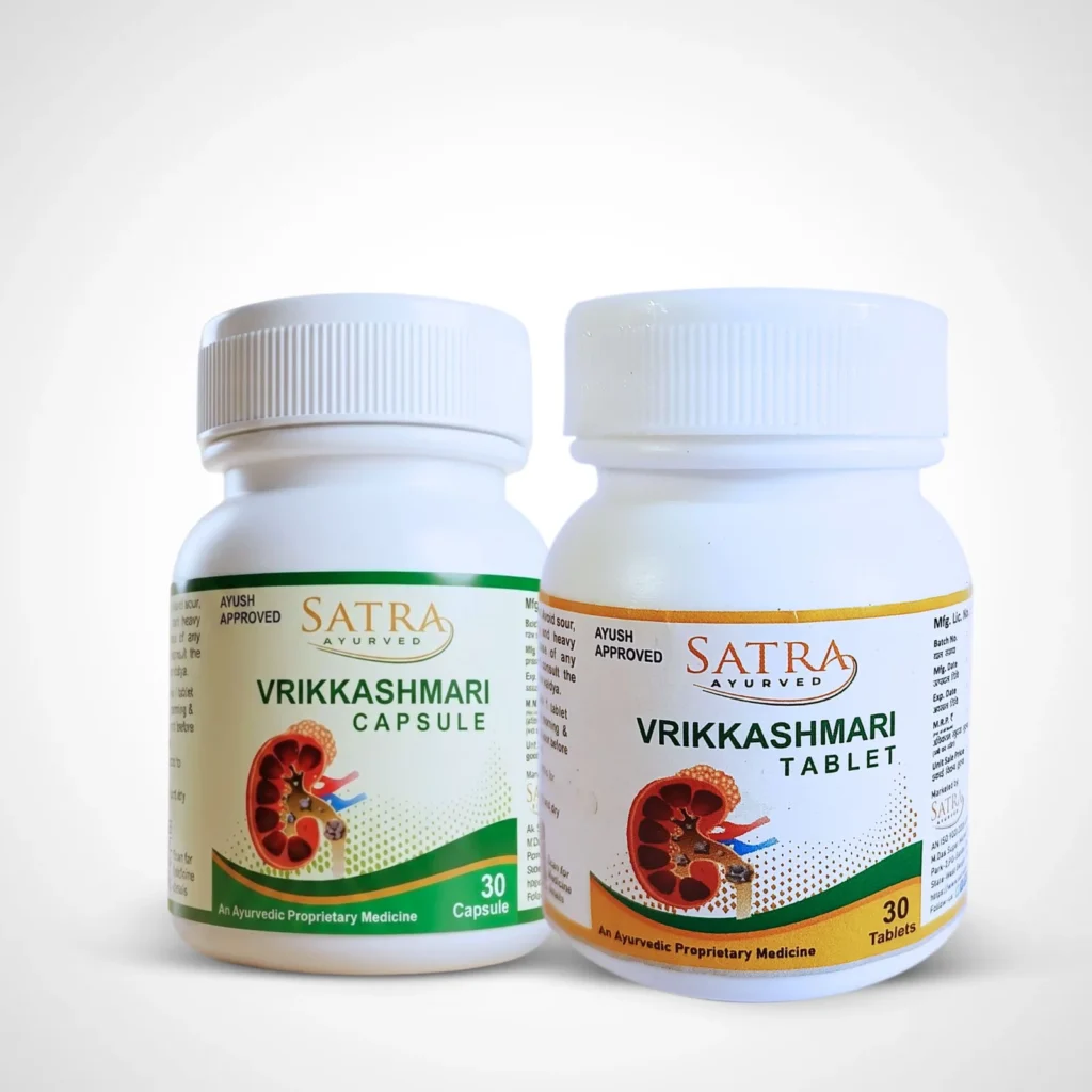 Satra Ayurved Vrikkashmari Capsule & Tablet for Kidney Stone Prevention and Renal Stone Care